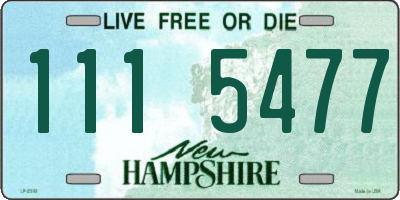 NH license plate 1115477