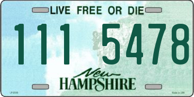 NH license plate 1115478