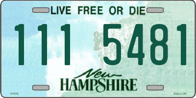 NH license plate 1115481
