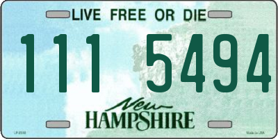 NH license plate 1115494