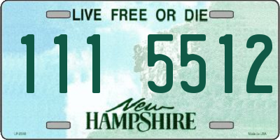 NH license plate 1115512