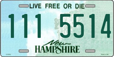 NH license plate 1115514