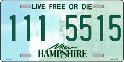 NH license plate 1115515