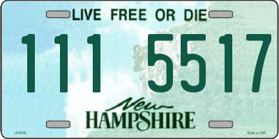 NH license plate 1115517