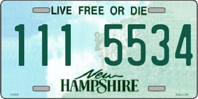 NH license plate 1115534