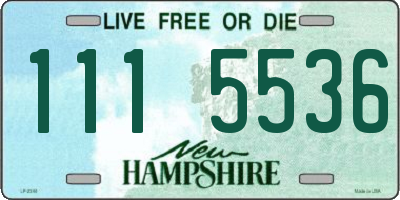 NH license plate 1115536