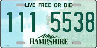 NH license plate 1115538