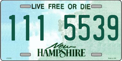 NH license plate 1115539