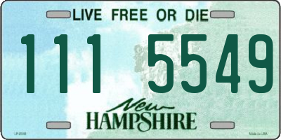 NH license plate 1115549