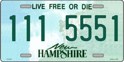 NH license plate 1115551