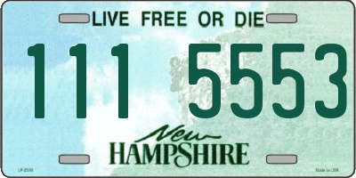 NH license plate 1115553