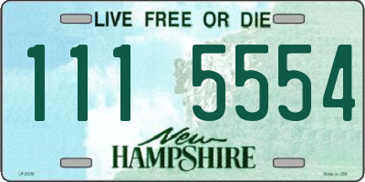 NH license plate 1115554