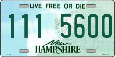 NH license plate 1115600
