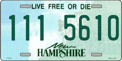 NH license plate 1115610