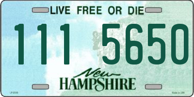 NH license plate 1115650
