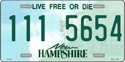 NH license plate 1115654