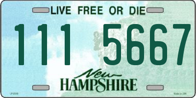 NH license plate 1115667