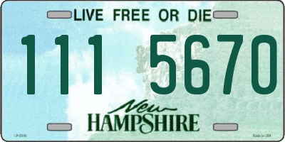 NH license plate 1115670