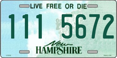 NH license plate 1115672