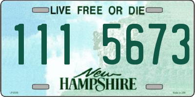 NH license plate 1115673