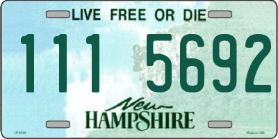 NH license plate 1115692