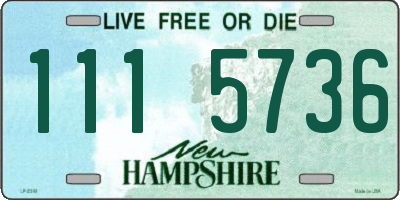 NH license plate 1115736