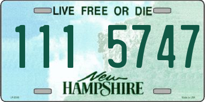 NH license plate 1115747