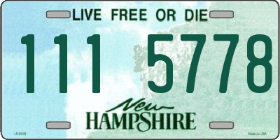 NH license plate 1115778