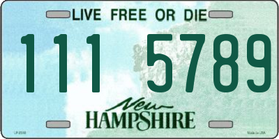 NH license plate 1115789