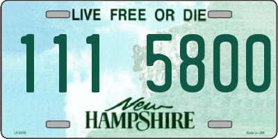 NH license plate 1115800