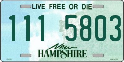 NH license plate 1115803