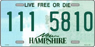 NH license plate 1115810
