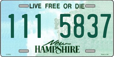 NH license plate 1115837