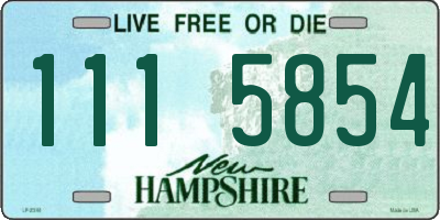 NH license plate 1115854