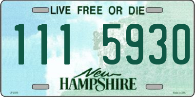 NH license plate 1115930