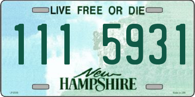 NH license plate 1115931