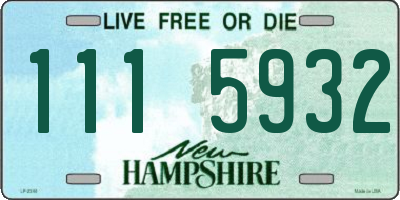 NH license plate 1115932