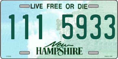 NH license plate 1115933