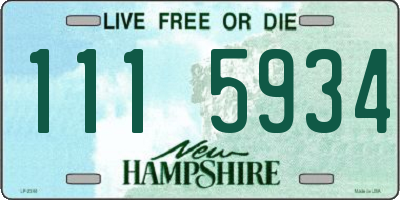 NH license plate 1115934