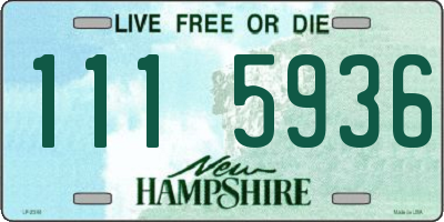 NH license plate 1115936