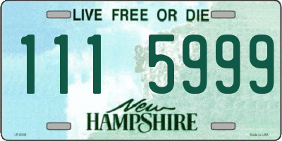NH license plate 1115999