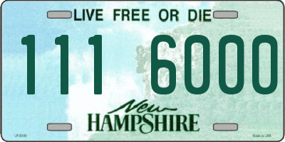 NH license plate 1116000