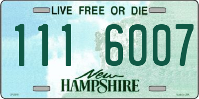 NH license plate 1116007