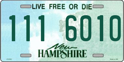 NH license plate 1116010