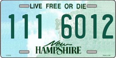 NH license plate 1116012