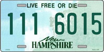 NH license plate 1116015