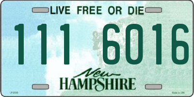 NH license plate 1116016