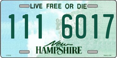 NH license plate 1116017
