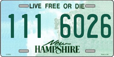 NH license plate 1116026