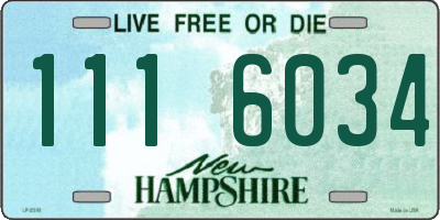 NH license plate 1116034
